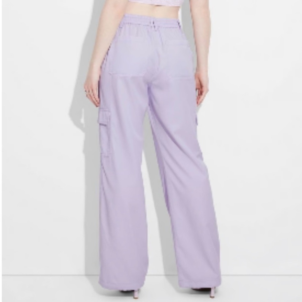 Like New WILDFABLE™ Women's Wide Leg Cargo BoHo Pants - Light Purple Size XS